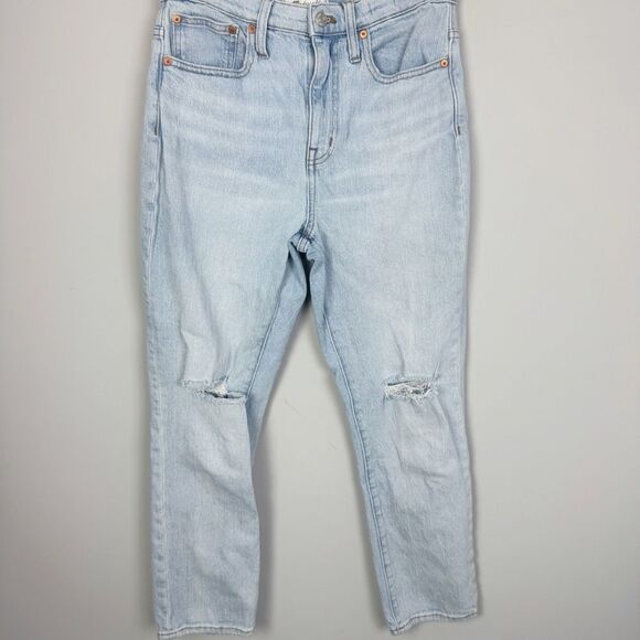 MADEWELL | The High-Rise Slim Crop Boyjean in Light Blue Denim Women’s Size 25/0 - Picture 1 of 9